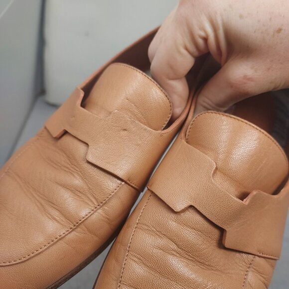 Hermes Rose Bubinga Blush Ancora Leather Loafer - Picture 11 of 12